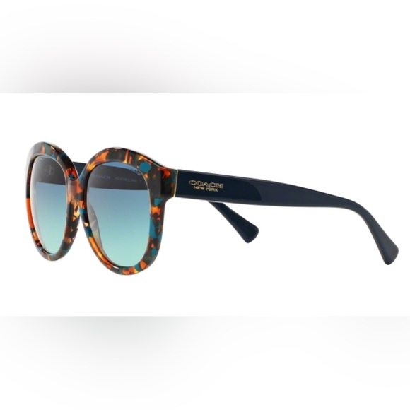 Coach 2x Posh Party Host Pick EUC Sunglasses Teal Confetti HC8159F - Picture 2 of 13